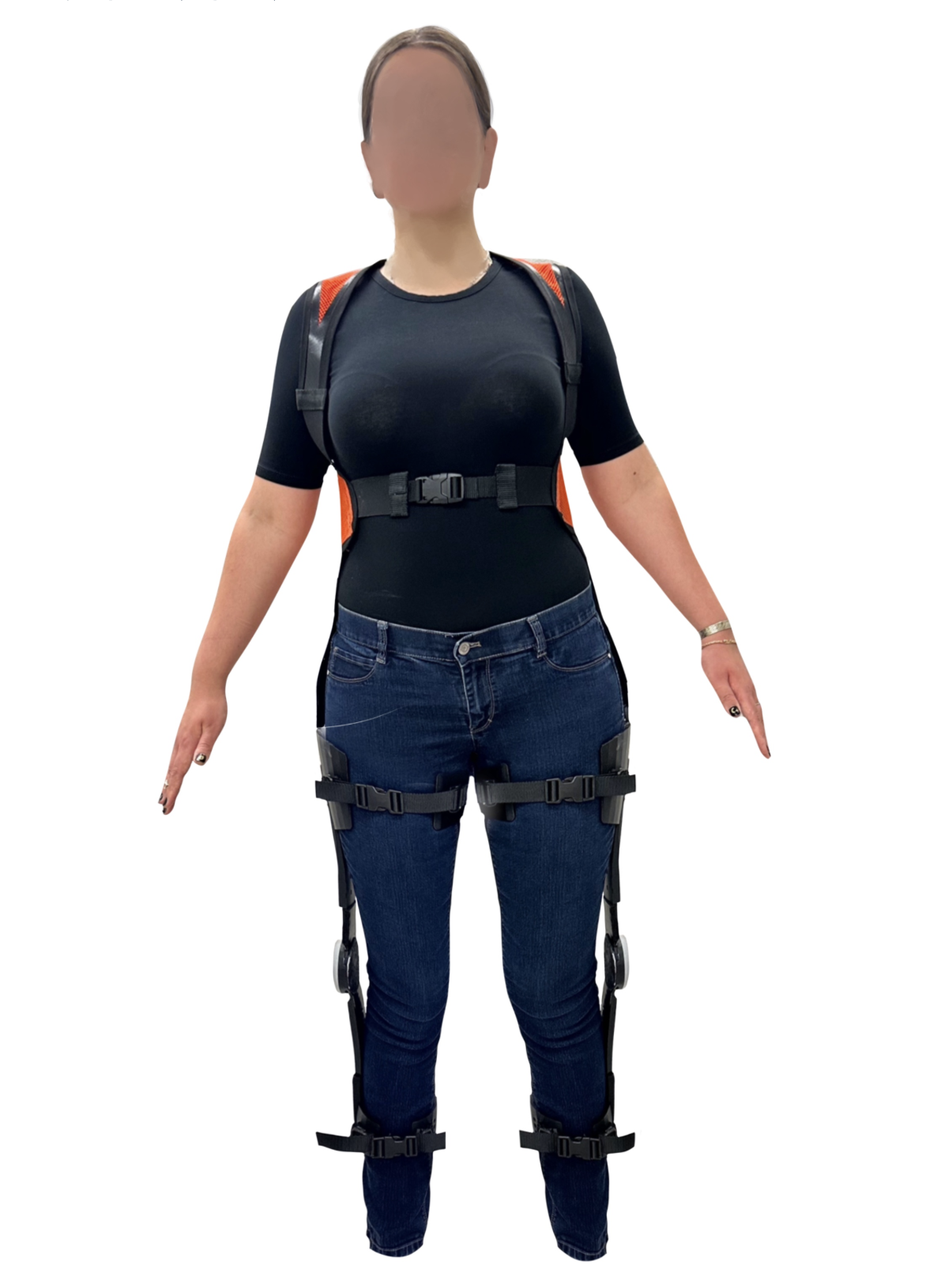 Front view of exoskeleton prototype