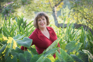 Connie McLeod in garden