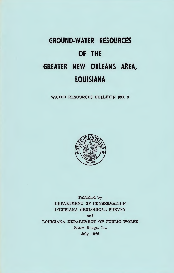 Ground Water in Louisiana. Ground Water in Louisiana.